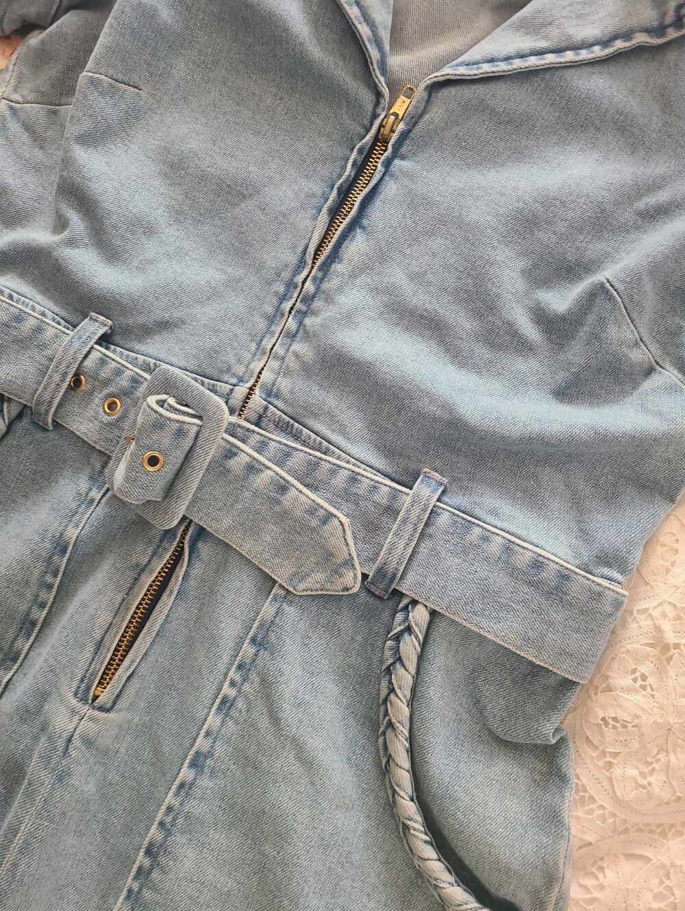 Show Me Your Mumu Outlaw Romper Denim Xl - Picture 7 of 8
